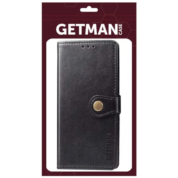 Кожаный чехол-книжка GETMAN Gallant (PU) для Xiaomi Redmi Note 12 4G — Черный — фото 5