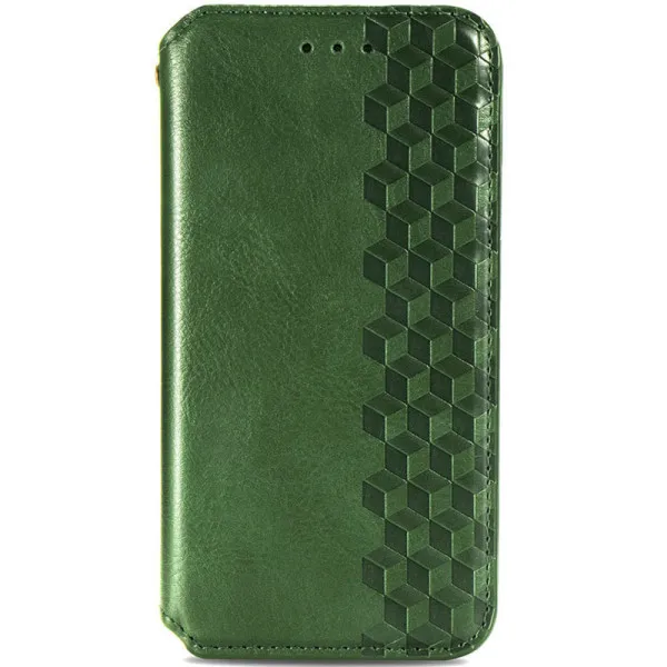 Кожаный чехол-книжка GETMAN Cubic (PU) для Xiaomi Redmi Note 12 4G — Зеленый — фото 1