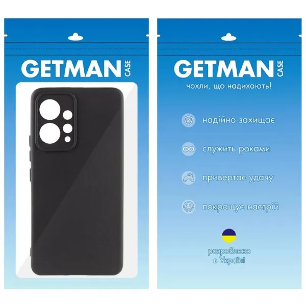 Чехол TPU GETMAN Liquid Silk Full Camera для Xiaomi Redmi Note 12 4G — Черный — фото 5