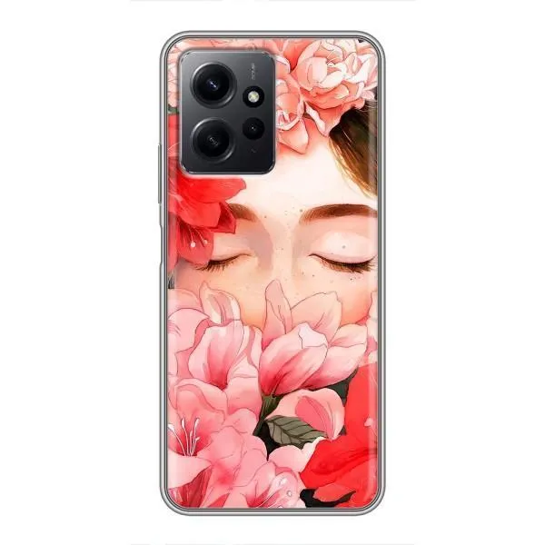 Чехол с принтом «Глаза в цветах» для Xiaomi Redmi Note 12