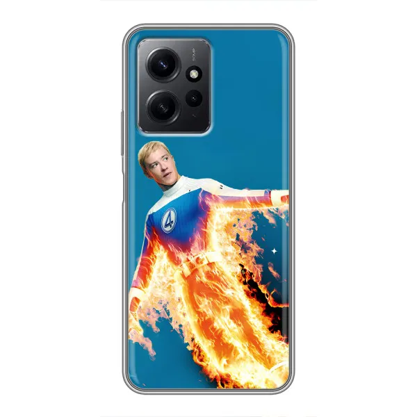 Чехол с принтом «Человек-факел в огне» для Xiaomi Redmi Note 12