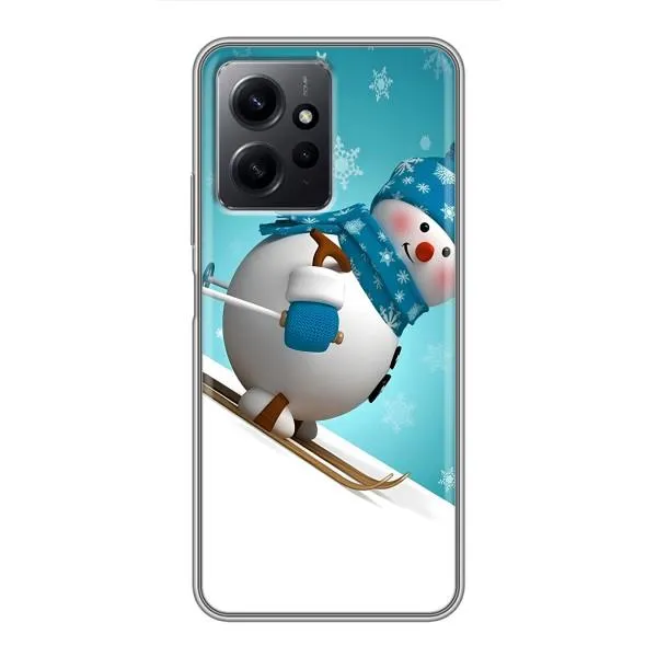 Чохол з принтом «Сніговик на лижах» для Xiaomi Redmi Note 12