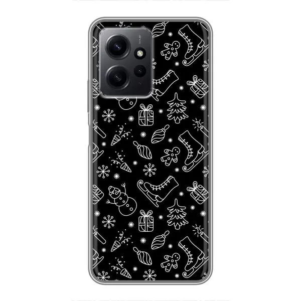 Чехол с принтом «Новогодний фон» для Xiaomi Redmi Note 12