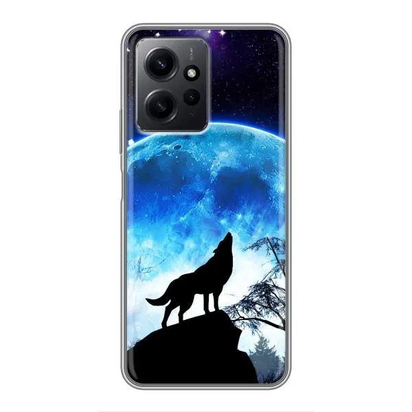 Чехол с принтом «Волк на луну» для Xiaomi Redmi Note 12