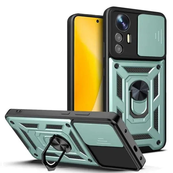 Ударопрочный чехол Camshield Serge Ring для Xiaomi Redmi Note 12S — Зеленый — фото 1