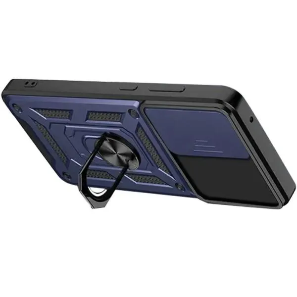 Ударопрочный чехол Camshield Serge Ring для Xiaomi Redmi Note 12S — Синий — фото 2