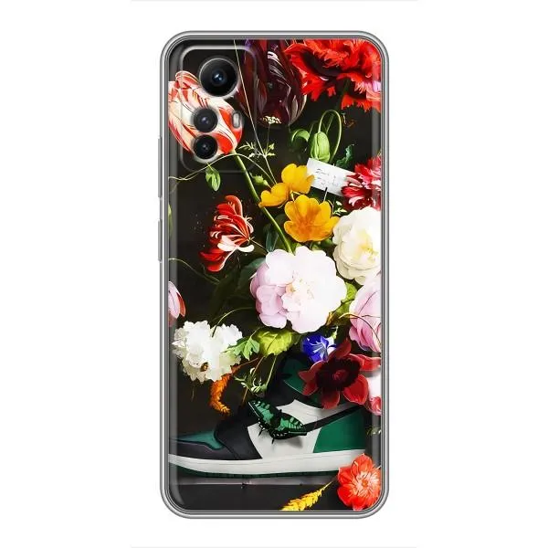 Чехол с принтом «Nike цветы» для Xiaomi Redmi Note 12s