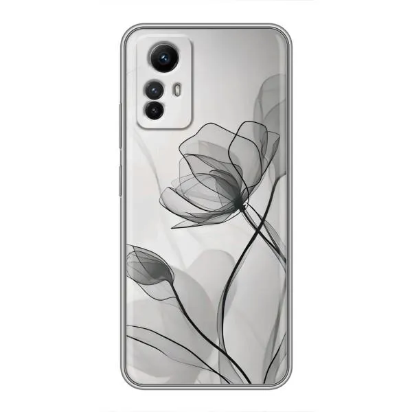 Чехол с принтом «Черные цветы» для Xiaomi Redmi Note 12s Чехол с принтом «Черные цветы» для Xiaomi Redmi Note 12s