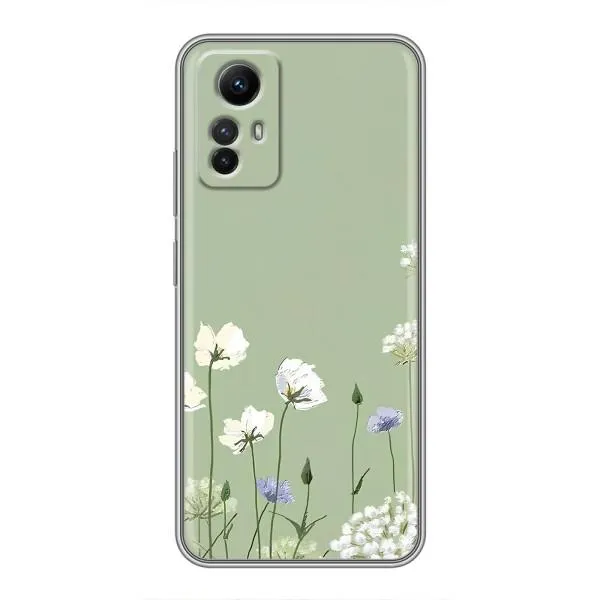 Чехол с принтом «Цветы на зеленом» для Xiaomi Redmi Note 12s Чехол с принтом «Цветы на зеленом» для Xiaomi Redmi Note 12s