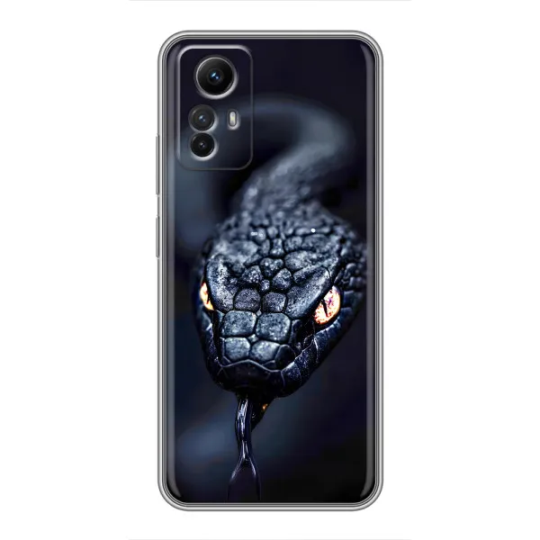 Чехол с принтом «Черная змея» для Xiaomi Redmi Note 12s Чехол с принтом «Черная змея» для Xiaomi Redmi Note 12s
