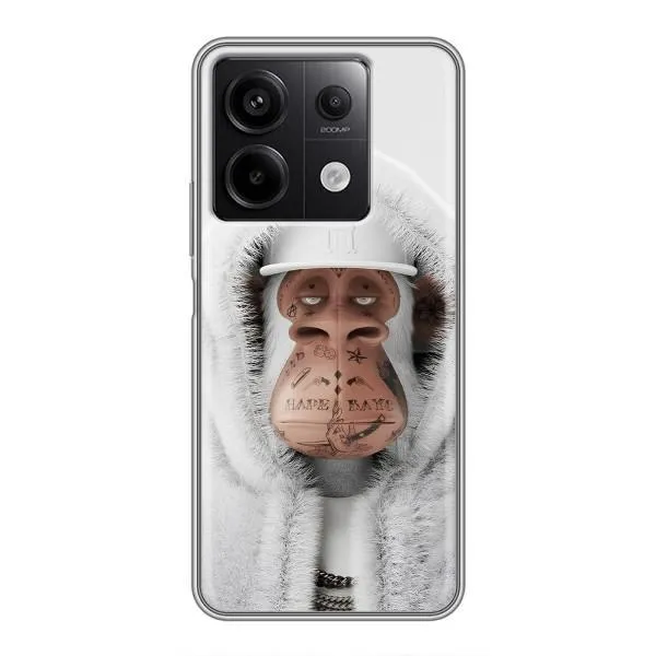 Чехол с принтом «обезьяна NFT в тату» для Xiaomi Redmi Note 13 (5G)