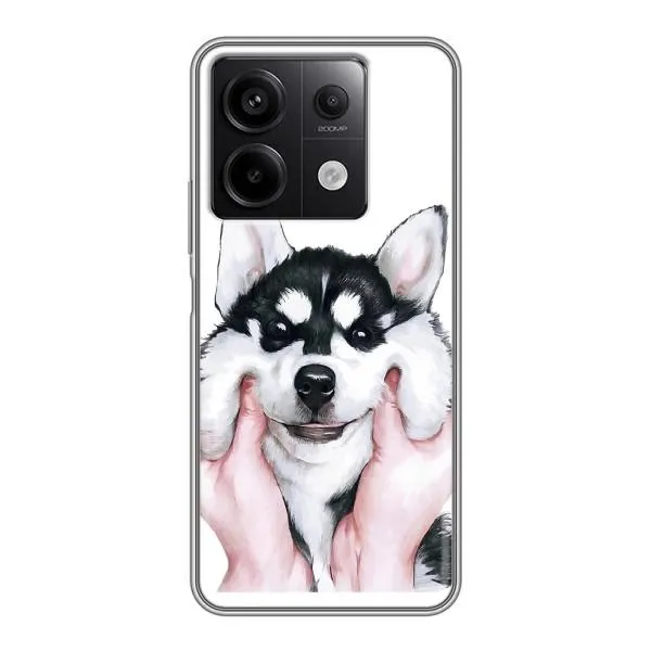 Чехол с принтом «Довольный Хаски» для Xiaomi Redmi Note 13 (5G) Чехол с принтом «Довольный Хаски» для Xiaomi Redmi Note 13 (5G)
