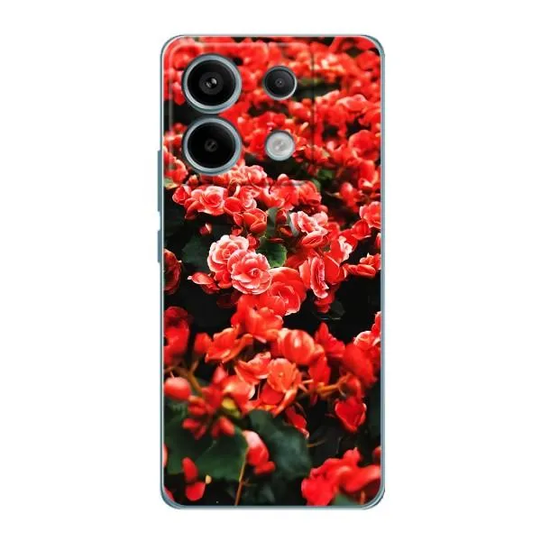 Чехол с принтом «Цветы красные» для Xiaomi Redmi Note 13 Pro (5G)