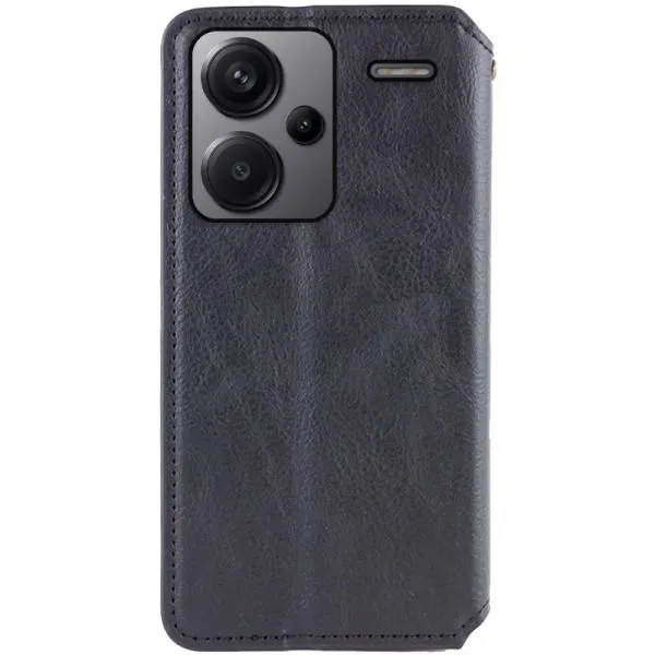Шкіряний чохол-книжка GETMAN Cubic (PU) для Xiaomi Redmi Note 13 Pro+ — Чорний — фото 2