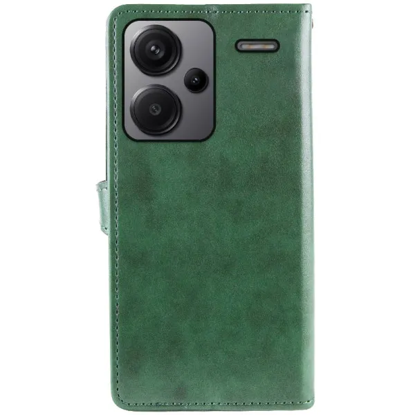 Шкіряний чохол-книжка GETMAN Gallant (PU) для Xiaomi Redmi Note 13 Pro+ — Зелений — фото 3