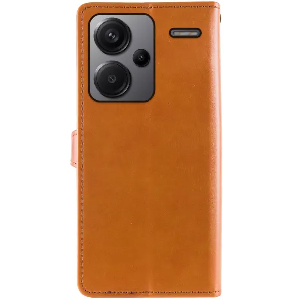 Шкіряний чохол-книжка GETMAN Gallant (PU) для Xiaomi Redmi Note 13 Pro+ — Коричневий — фото 3