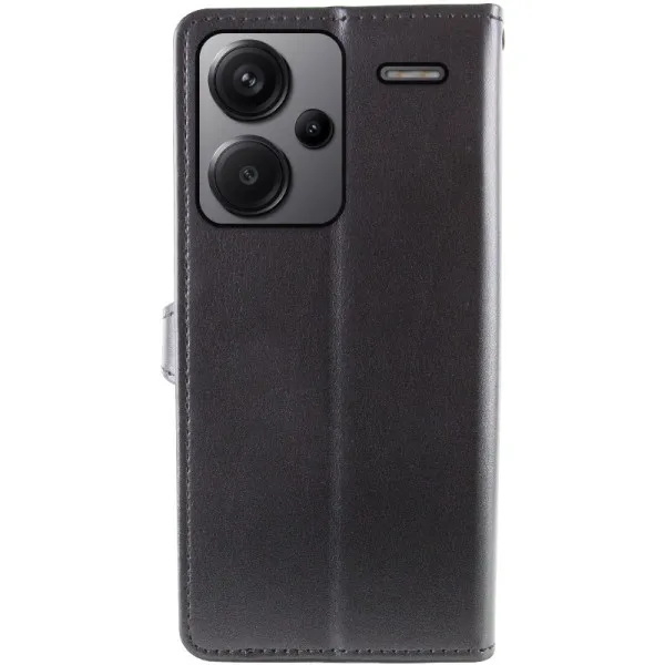 Шкіряний чохол-книжка GETMAN Gallant (PU) для Xiaomi Redmi Note 13 Pro+ — Чорний — фото 2