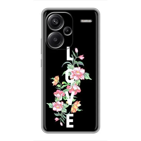 Чехол с принтом «Цветы LOVE» для Xiaomi Redmi Note 13 Pro Plus Чехол с принтом «Цветы LOVE» для Xiaomi Redmi Note 13 Pro Plus