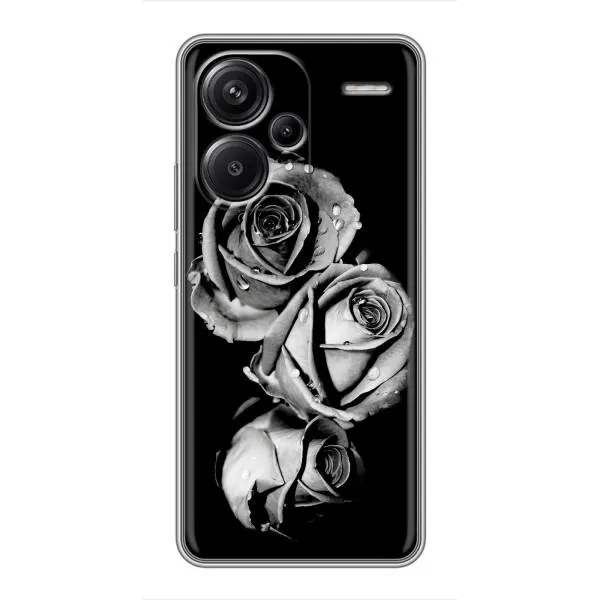 Чохол з принтом «Чорна троянда» для Xiaomi Redmi Note 13 Pro Plus