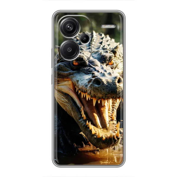 Чехол с принтом «Опасный крокодил» для Xiaomi Redmi Note 13 Pro Plus