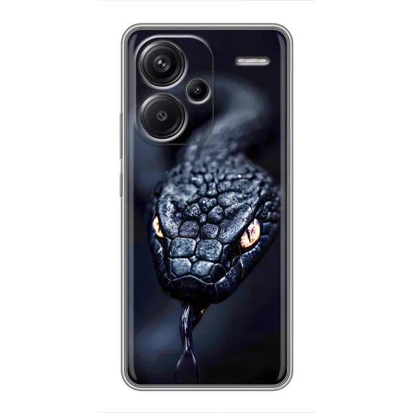 Чехол с принтом «Черная змея» для Xiaomi Redmi Note 13 Pro Plus