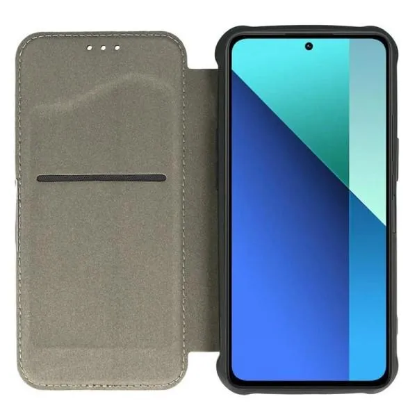 Кожаный чехол-книжка GETMAN Razor (PU) для Xiaomi Redmi Note 13 Pro 4G / Poco M6 Pro 4G — Красный — фото 3