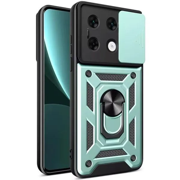 Ударопрочный чехол Camshield Serge Ring для Xiaomi Redmi Note 13 4G — Зеленый — фото 1