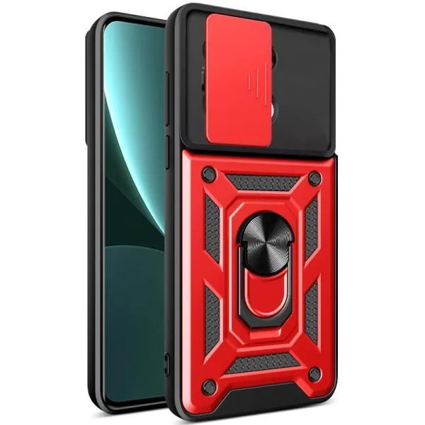Ударопрочный чехол Camshield Serge Ring для Xiaomi Redmi Note 13 4G — Красный — фото 2
