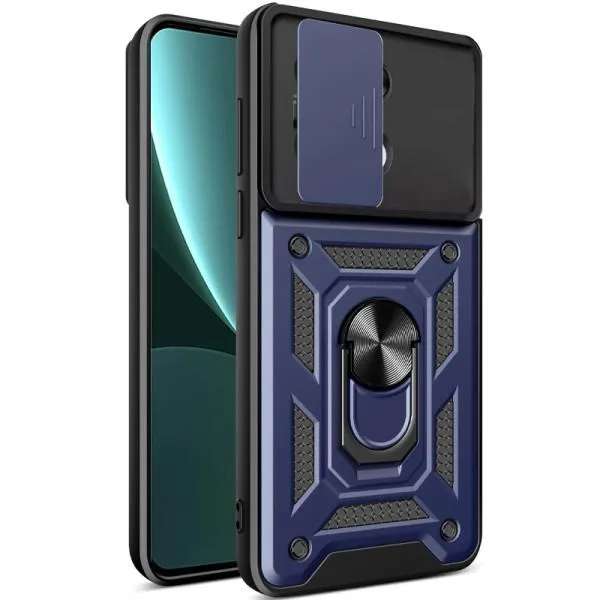 Ударопрочный чехол Camshield Serge Ring для Xiaomi Redmi Note 13 4G — Синий — фото 2