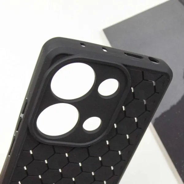 Чехол TPU Honeycomb для Xiaomi Redmi Note 13 4G — Черный — фото 5