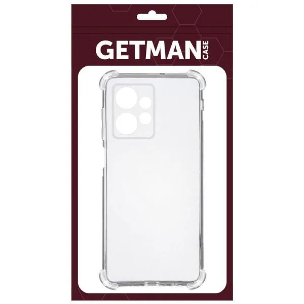 TPU чехол GETMAN Ease logo усиленные углы Full Camera для Xiaomi Redmi Note 13 4G — Прозрачный — фото 2