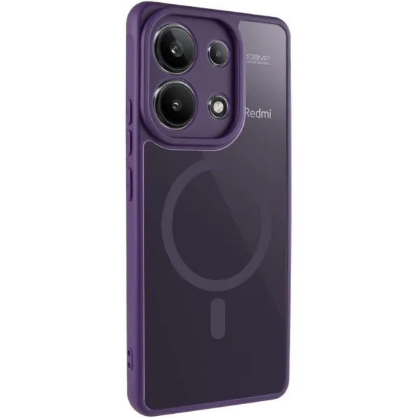 Чехол TPU Bloom with Magnetic Fit для Xiaomi Redmi Note 13 4G — Фиолетовый — фото 1