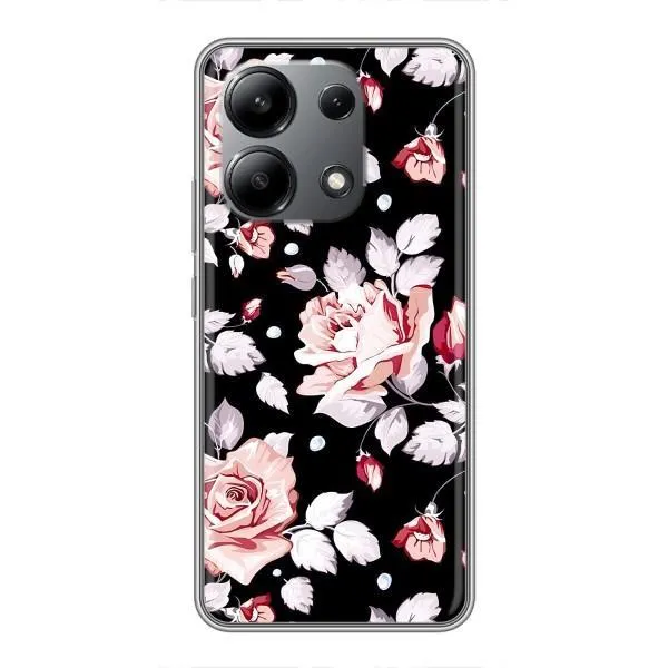 Чехол с принтом «Цветочки на черном» для Xiaomi Redmi Note 13 (4G) Чехол с принтом «Цветочки на черном» для Xiaomi Redmi Note 13 (4G)