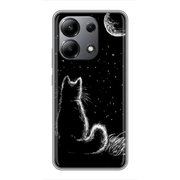 Чехол с принтом «Котик и луна» для Xiaomi Redmi Note 13 (4G)