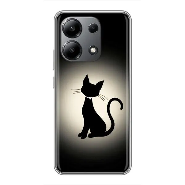 Чехол с принтом «Силуэт котика» для Xiaomi Redmi Note 13 (4G)