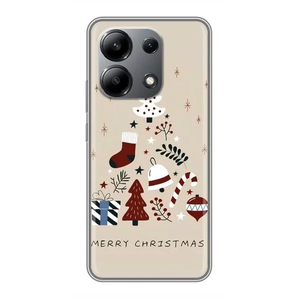 Чехол с принтом «Merry Christmas» для Xiaomi Redmi Note 13 (4G)
