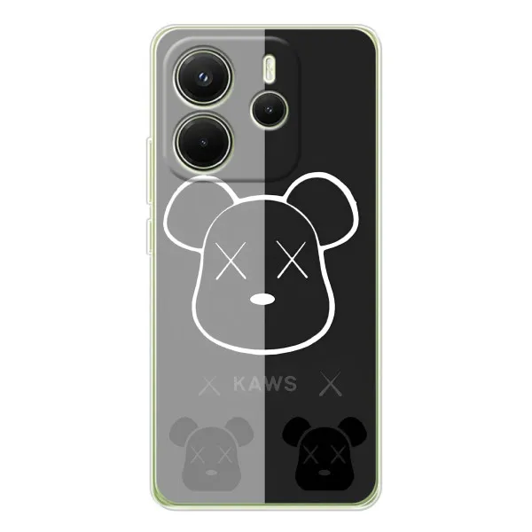 Чехол с принтом «БеарБрик глаза» для Xiaomi Redmi Note 14 4G (Global)