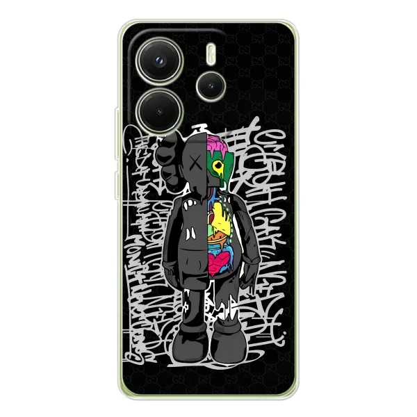 Чехол с принтом «Стиль Bearbrick» для Xiaomi Redmi Note 14 4G (Global)