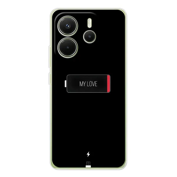 Чехол с принтом «Love battery» для Xiaomi Redmi Note 14 4G (Global)