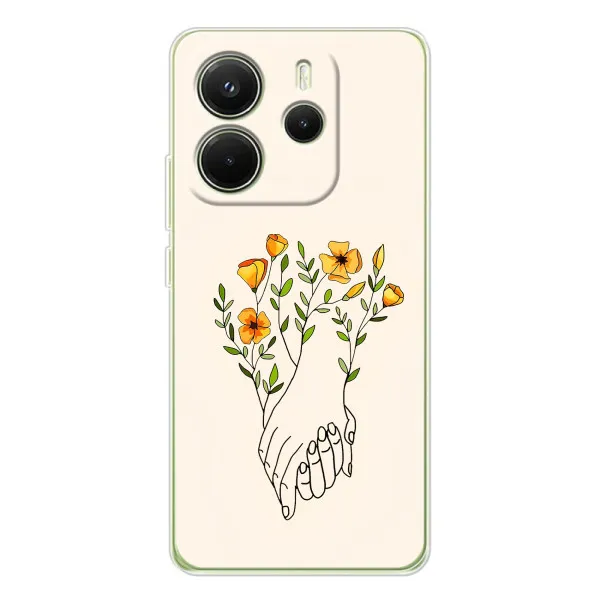 Чехол с принтом «Руки любви» для Xiaomi Redmi Note 14 4G (Global)