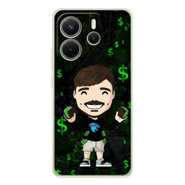 Чехол с принтом «Блогер Beast» для Xiaomi Redmi Note 14 4G (Global)