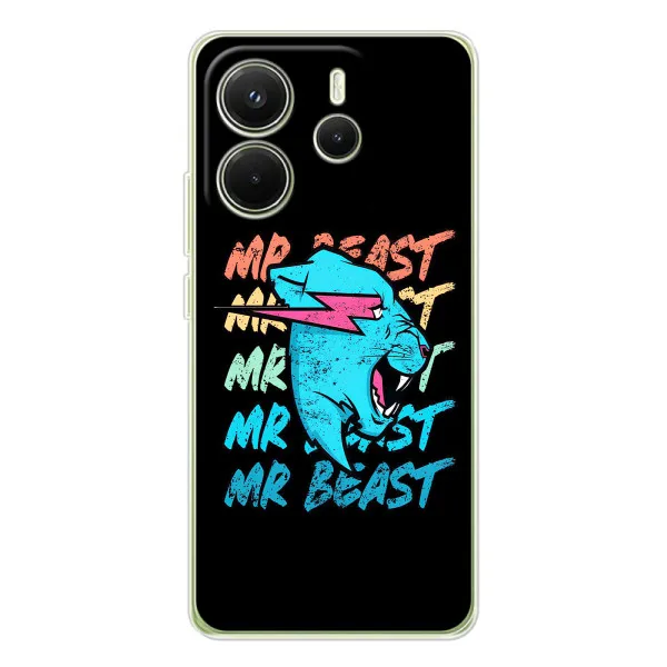 Чехол с принтом «logo Mr beast» для Xiaomi Redmi Note 14 4G (Global)