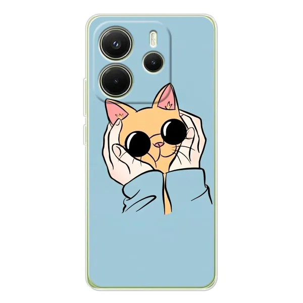 Чехол с принтом «Котик в очках» для Xiaomi Redmi Note 14 4G (Global) Чехол с принтом «Котик в очках» для Xiaomi Redmi Note 14 4G (Global)