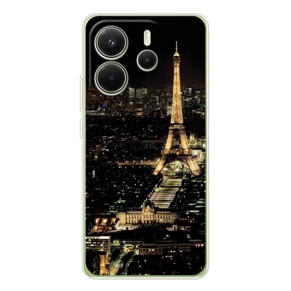 Чехол с принтом «Ночной Париж» для Xiaomi Redmi Note 14 4G (Global)