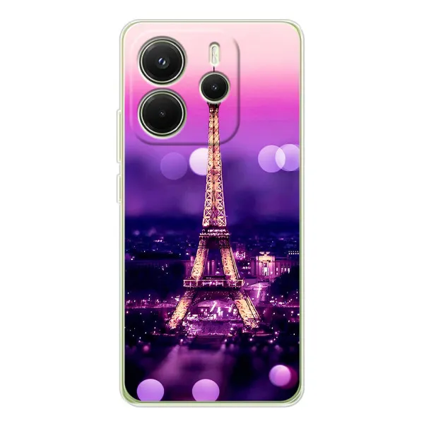 Чехол с принтом «Париж Башня» для Xiaomi Redmi Note 14 4G (Global)