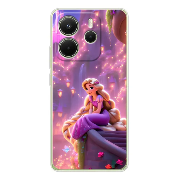 Чехол с принтом «Рапунцель в замке» для Xiaomi Redmi Note 14 4G (Global)