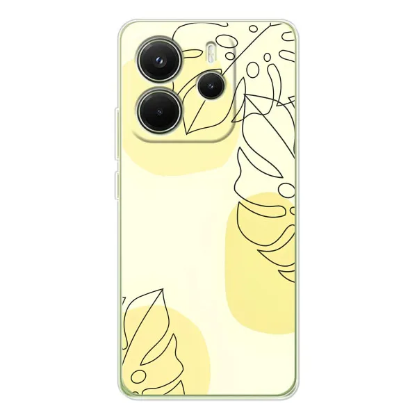 Чехол с принтом «Желтая монстера арт» для Xiaomi Redmi Note 14 4G (Global) Чехол с принтом «Желтая монстера арт» для Xiaomi Redmi Note 14 4G (Global)