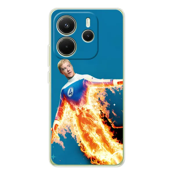 Чохол з принтом «Людина-факел у вогні» для Xiaomi Redmi Note 14 4G (Global) Чохол з принтом «Людина-факел у вогні» для Xiaomi Redmi Note 14 4G (Global)