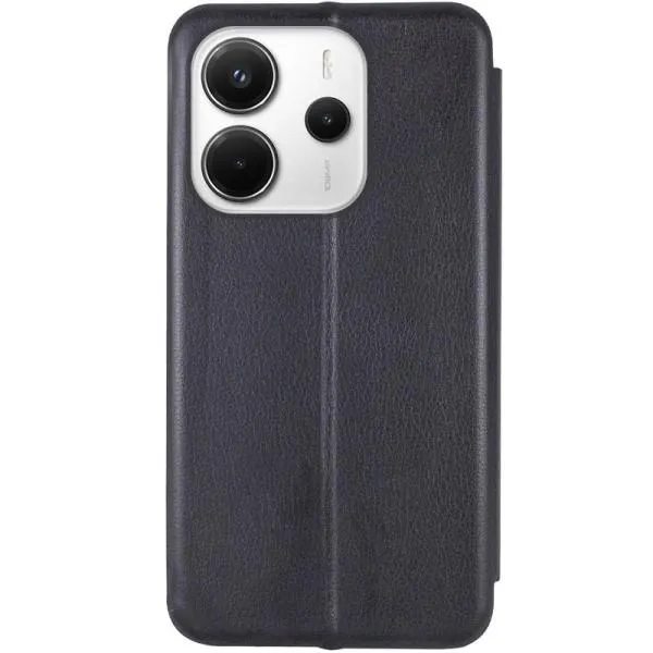 Кожаный чехол-книжка Classy для Xiaomi Redmi Note 14 4G (Int. version) — Черный — фото 2
