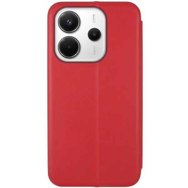 Кожаный чехол-книжка Classy для Xiaomi Redmi Note 14 4G (Int. version) — Красный — фото 2